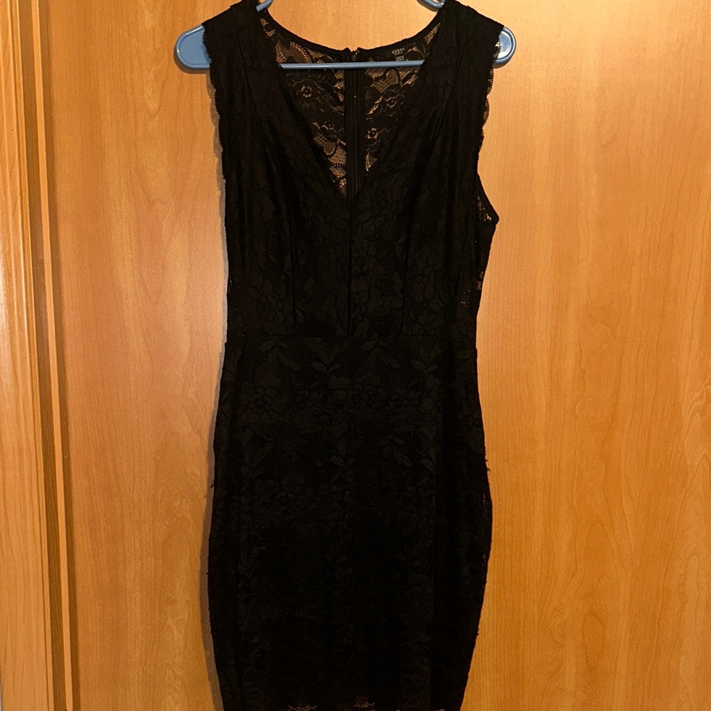 Guess Black Lace Mini Dress